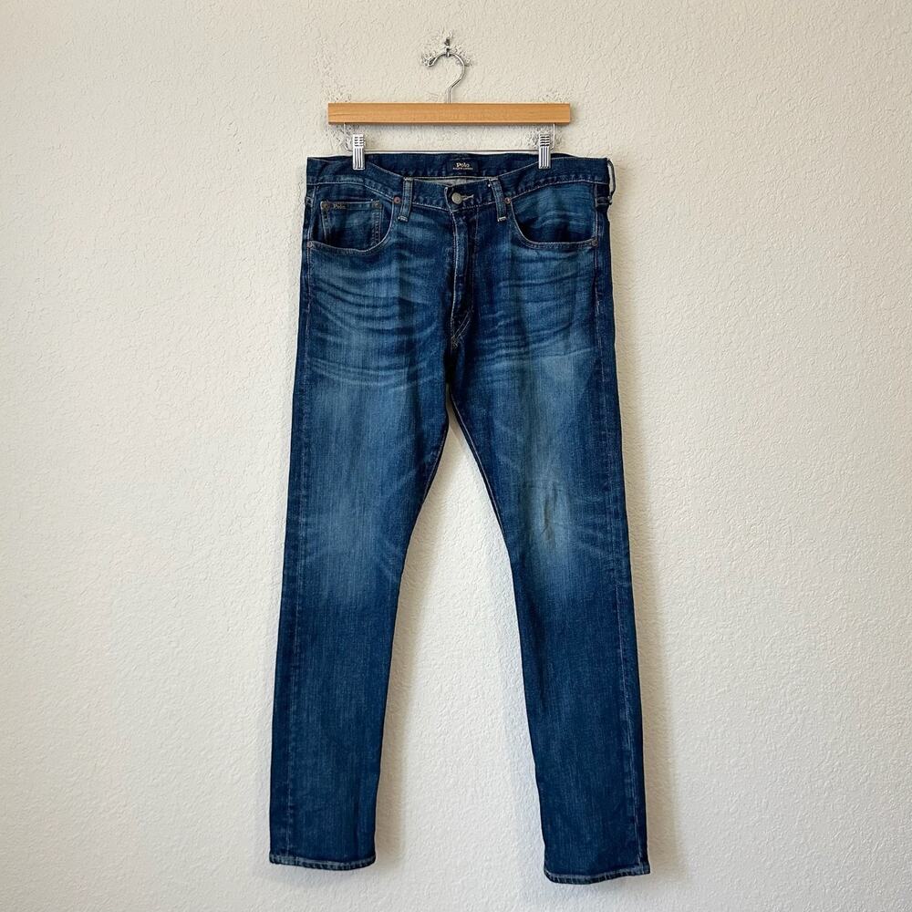 POLO RALPH LAUREN The Sullivan Slim Jeans Blue Stretch Denim Straight